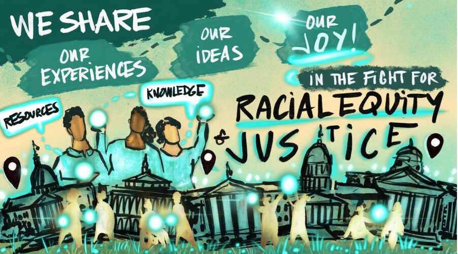 We Share our experiences, our resources, our knowledge,our ideas and our joy in the fight for racial equity justice.